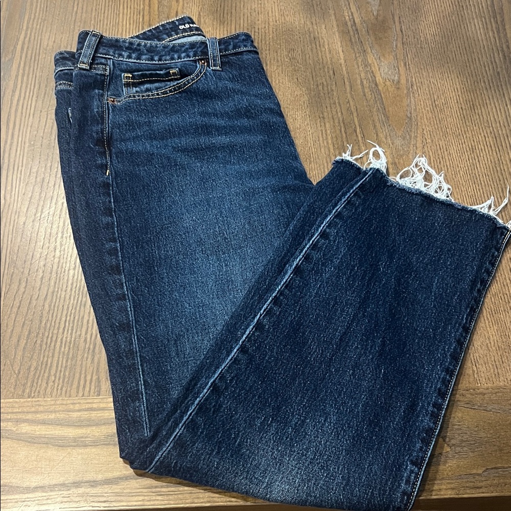Old Navy Dark Blue Ankle Jeans